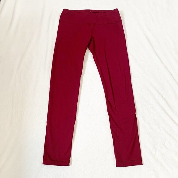90 Degree by Reflex maroon ankle workout yoga‎ pilates crossfit leggings - Picture 1 of 6